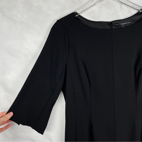 White House Black Market Body Perfecting Split Sleeve Knee Length Sheath Dress - Picture 3 of 9
